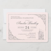 Princess Castle | Fairy Tale Quinceañera Foil Invitation