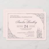 Princess Castle | Fairy Tale Quinceañera Invitation (Front/Back)
