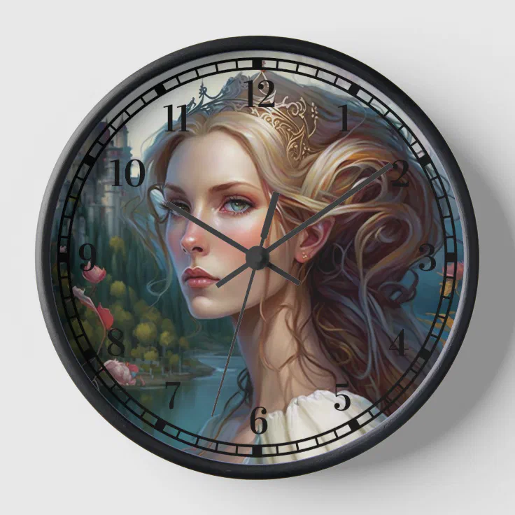 Princess Castle Fantasy Art Clock | Zazzle