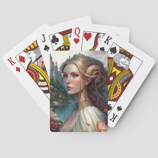 Princess Castle Fantasy Art Poker Cards (Back)