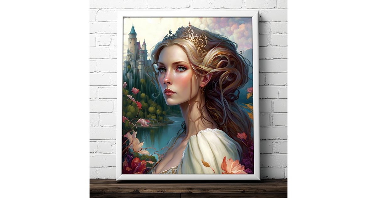 Princess Castle Fantasy Art Poster | Zazzle