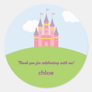 Princess Castle Favor Sticker or Envelope Seal