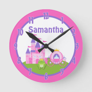 Princess Castle Frog Prince Personalized Clock