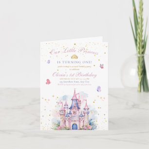 Princess Castle Girl Birthday Faitytale Party Pink Invitation