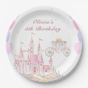 Princess Castle Girl Birthday Paper Plates