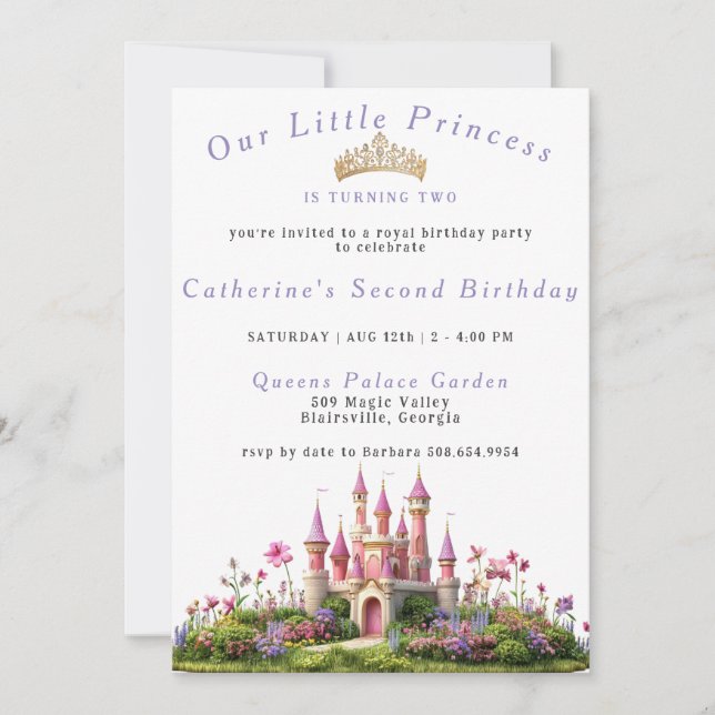 Princess Castle Gold Crown   Card (Front)