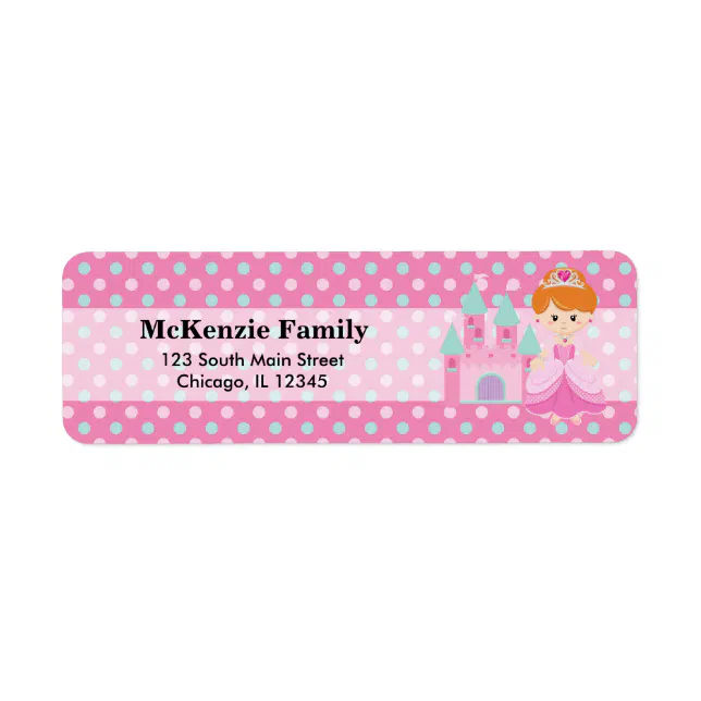 Princess & Castle Label | Zazzle