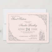 Princess Castle | Fairy Tale Quinceañera Foil Invitation