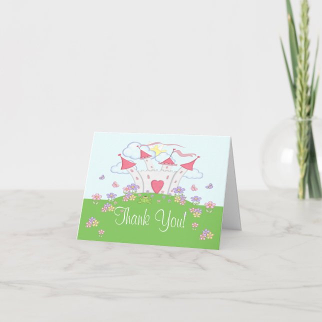 Princess Castle Thank You Fold Card (Front)