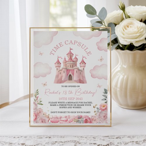 Princess Castle Time Capsule 8x10 Sign