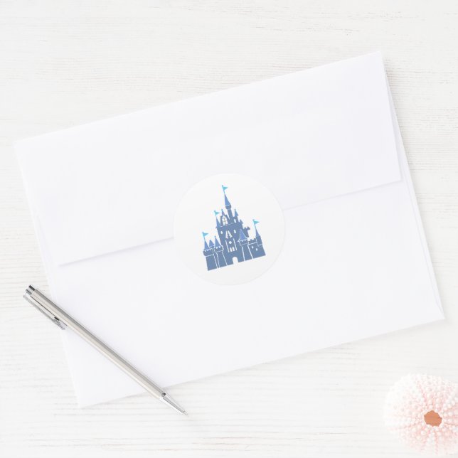 Princess Castle Wedding Classic Round Sticker (Envelope)