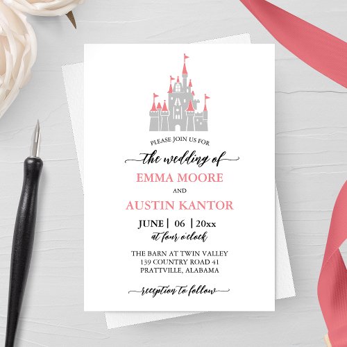 Princess Castle Wedding Invitation