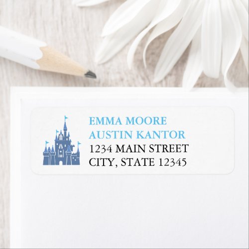 Princess Castle Wedding Return Address Label