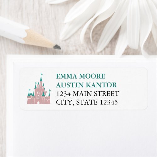 Princess Castle Wedding Return Address Label