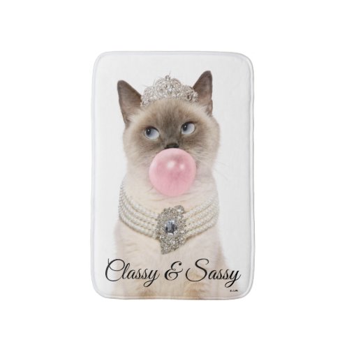 Princess Cat Blowing Bubble Gum Bath Mat