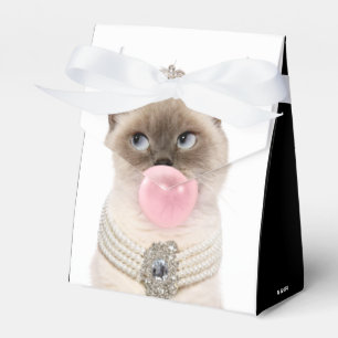 Princess Cat Blowing Bubble Gum Favor Boxes