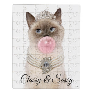 Princess Cat Blowing Bubble Gum Jigsaw Puzzle