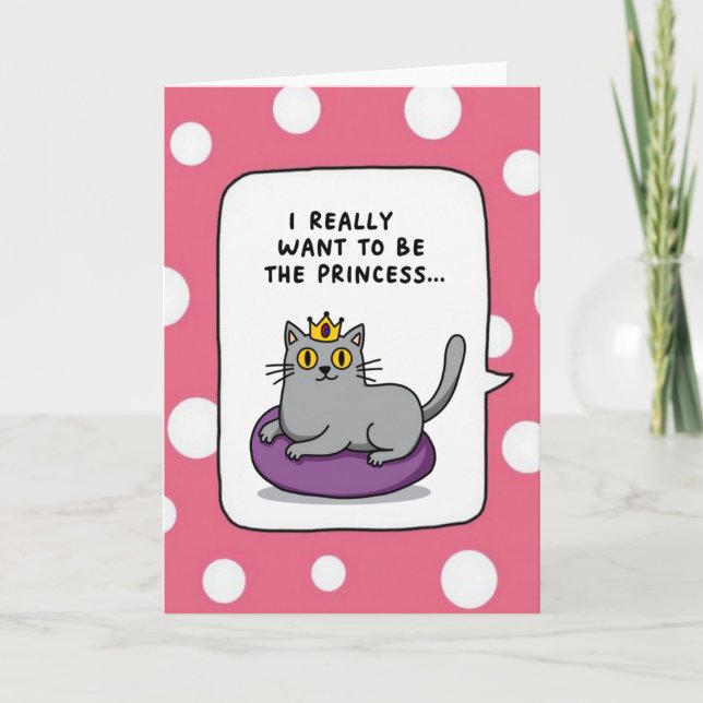 Princess Cat Mothers Day Card (Front)