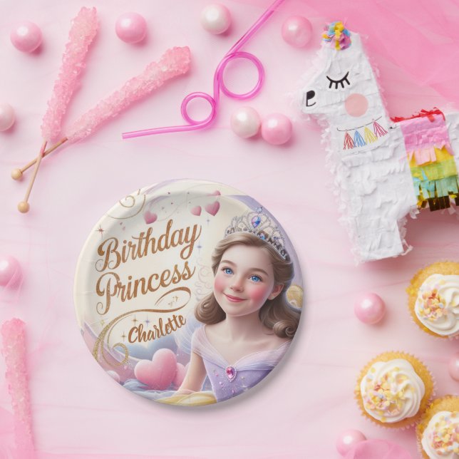 Princess Celebration Happy Birthday Paper Plates (Party)