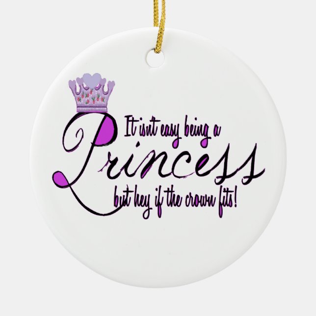 Princess Ceramic Ornament (Front)