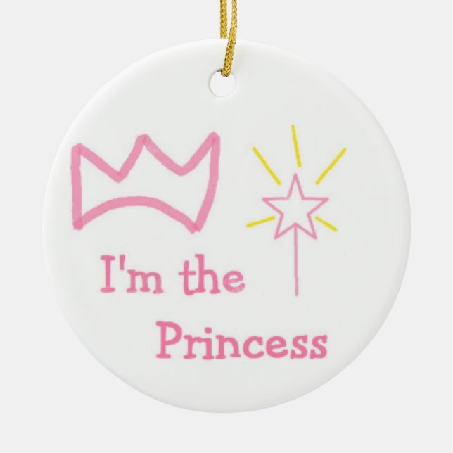 Princess Ceramic Ornament (Front)