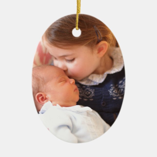 Princess Charlotte and Prince Louis Ceramic Ornament (Front)