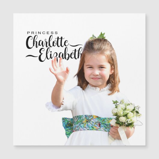 Princess Charlotte Elizabeth 6th Birthday Magnet (Front)
