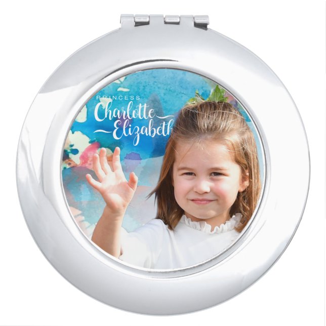 Princess  Charlotte Elizabeth  6th Birthday Magnet Compact Mirror (Front)