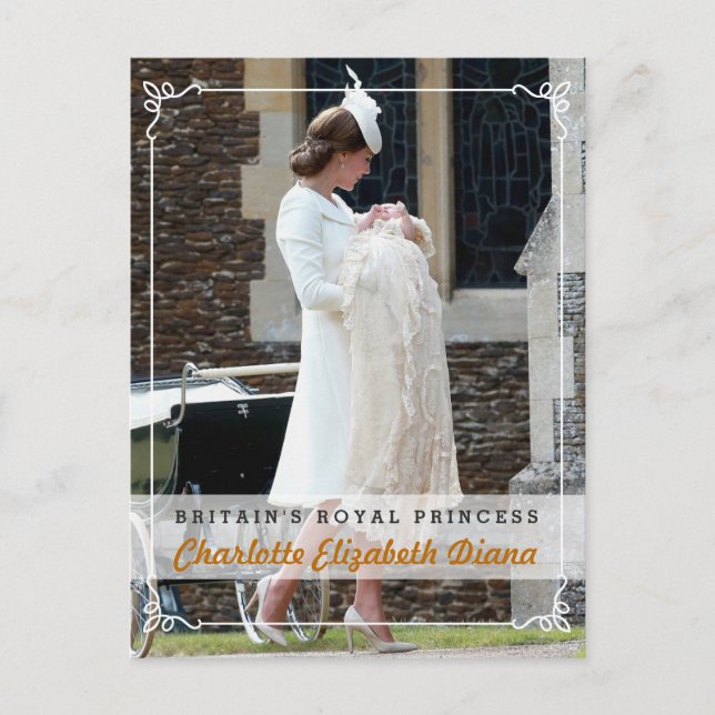 Princess Charlotte Elizabeth Diana - Christening Postcard (Front)