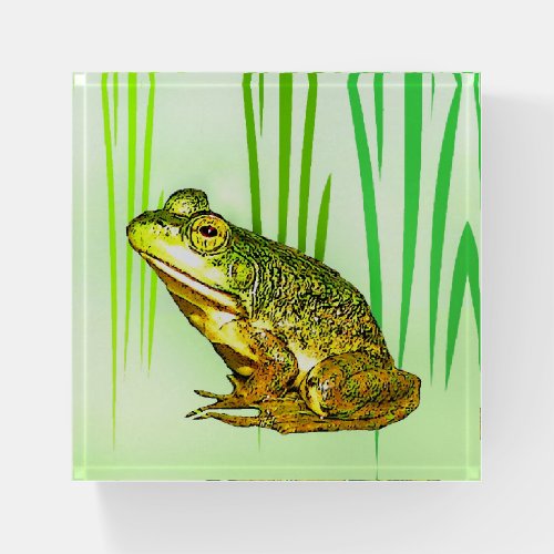 Princess Charming Frog Glass Paperweight