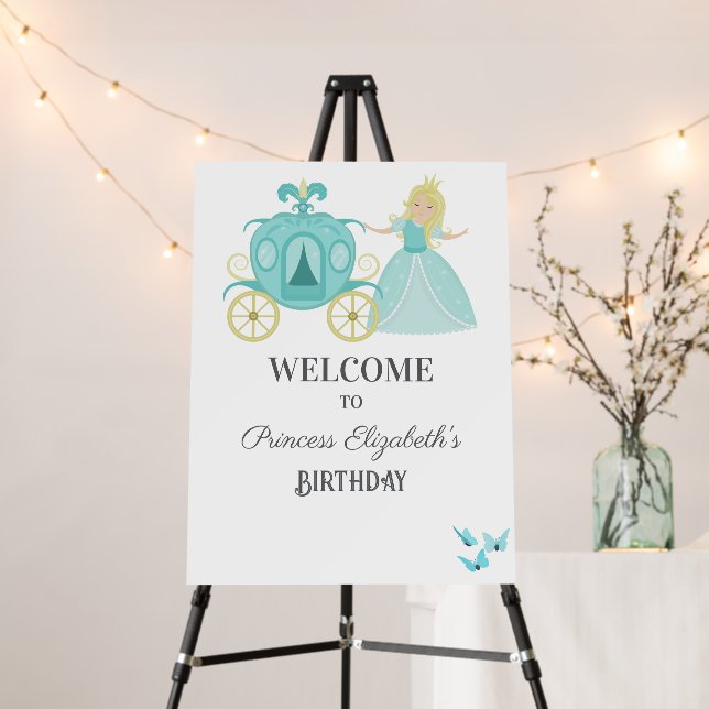 Princess Cinderella Birthday Party Decoration Foam Board (In Situ (Stand))