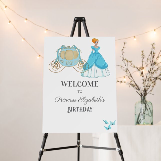 Princess Cinderella Birthday Party Decoration Foam Board (In Situ (Stand))