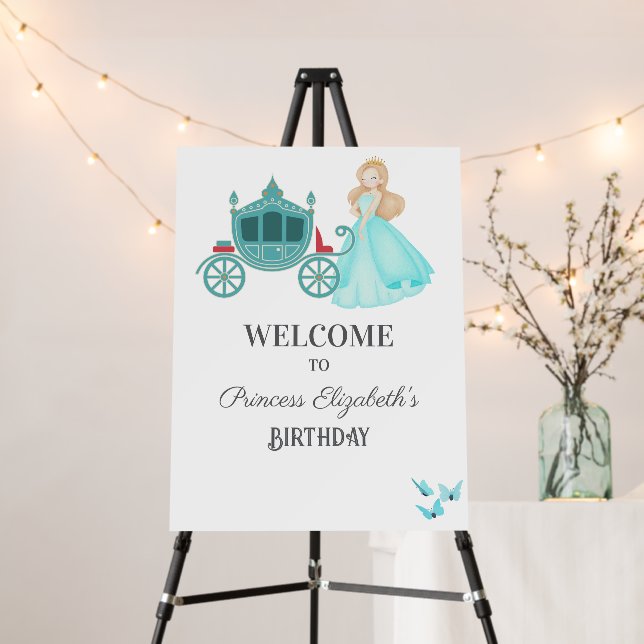 Princess Cinderella Birthday Party Decoration Foam Board (In Situ (Stand))