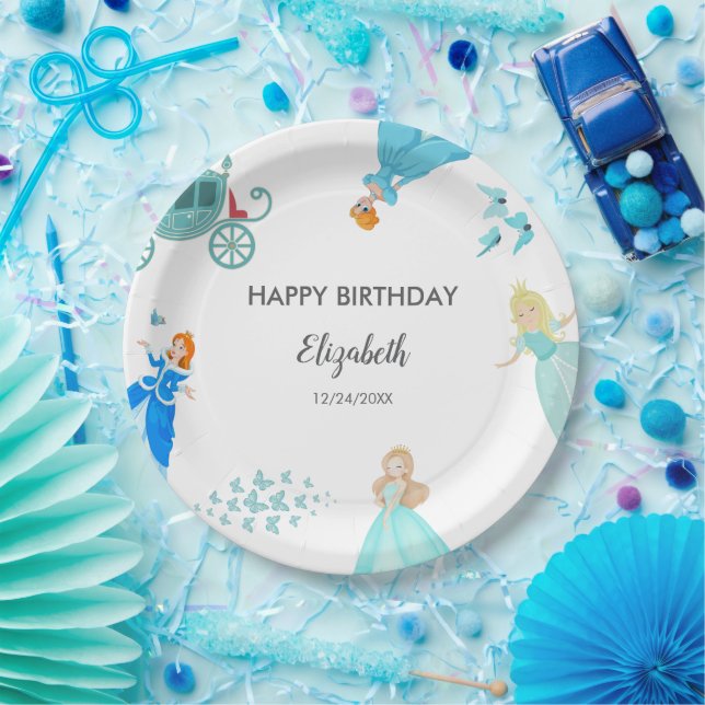 Princess Cinderella Birthday Party Decoration Paper Plates (Party)