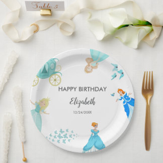 Princess Cinderella Birthday Party Decoration Paper Plates