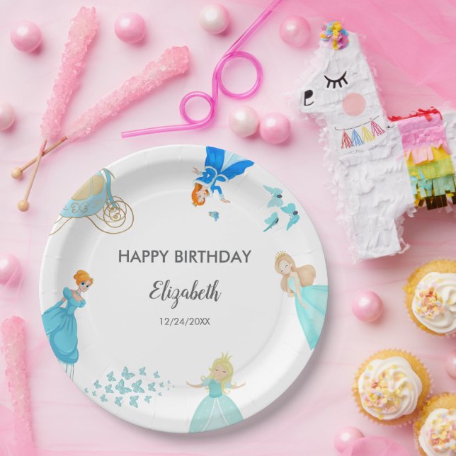 Princess Cinderella Birthday Party Decoration Paper Plates (Party)