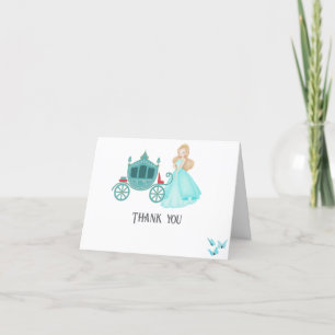 Princess Cinderella Birthday Party Decoration Thank You Card