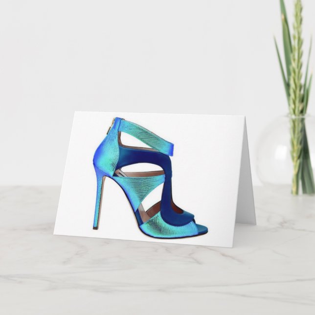 Princess Cinderella Blue Shoes Quote Card (Front)