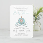 Princess Cinderella Carriage | Girl Baby Shower In Invitation (Standing Front)