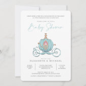 Princess Cinderella Carriage | Girl Baby Shower In Invitation (Front)