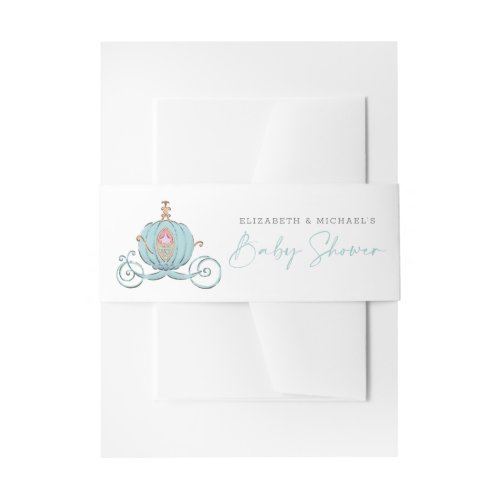 Princess Cinderella Carriage | Girl Baby Shower Invitation Belly Band