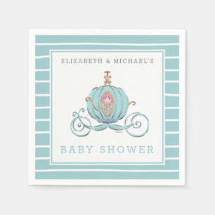Princess Cinderella Carriage   Girl Baby Shower Napkins
