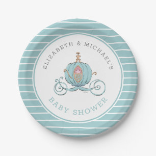 Princess Cinderella Carriage   Girl Baby Shower Paper Plates