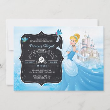 Princess Cinderella | Chalkboard Birthday by DisneyPrincess at Zazzle