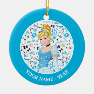 Princess Cinderella   Cinderella Add Your Name Ceramic Ornament