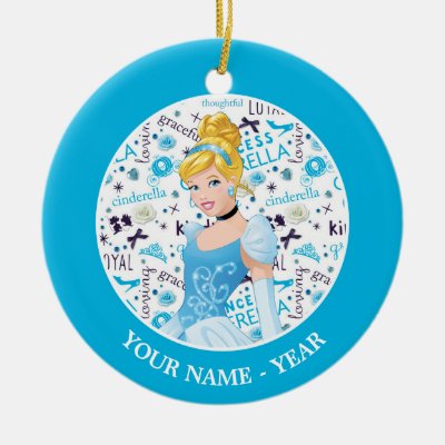 Princess Cinderella | Cinderella Add Your Name Ceramic Ornament