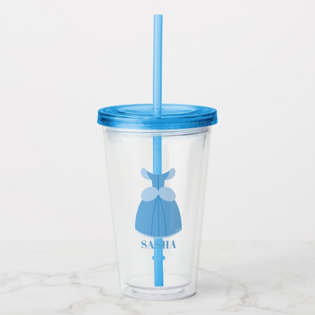 Princess Cinderella Dress - Name Acrylic Tumbler (Front)