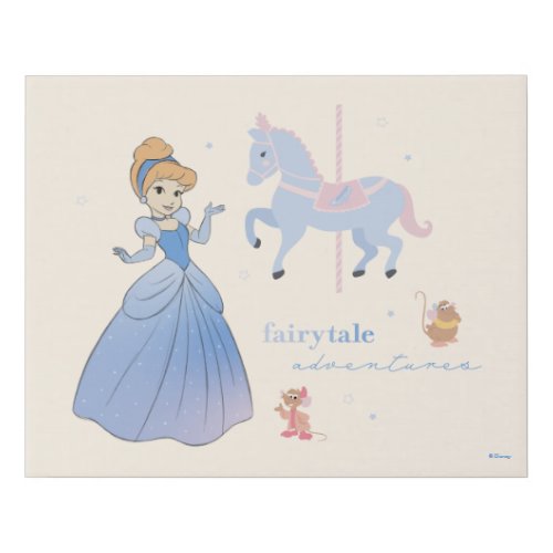 Princess Cinderella  Fairytale Adventures Faux Canvas Print