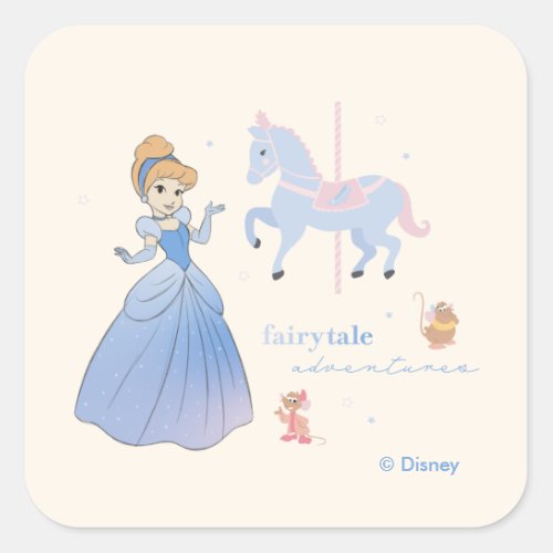 Princess Cinderella  Fairytale Adventures Square Sticker