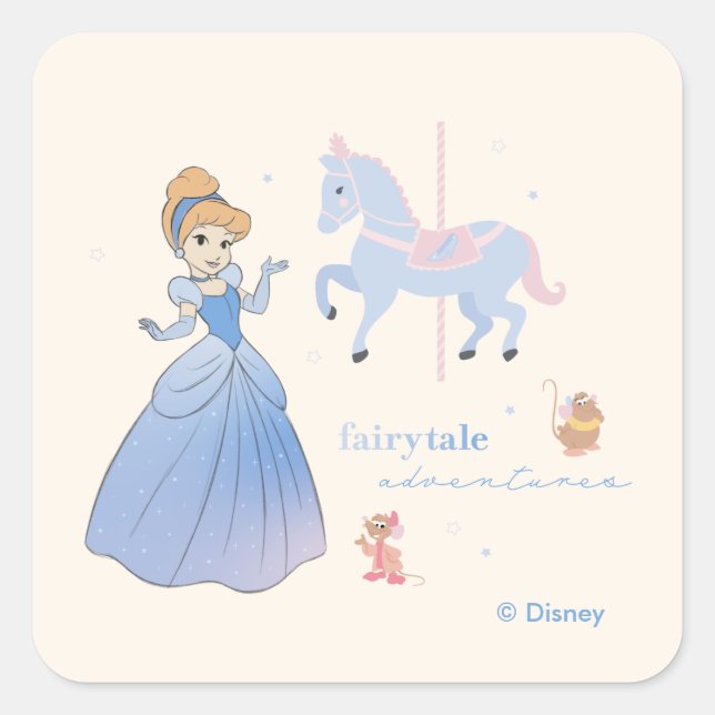 Princess Cinderella | Fairytale Adventures Square Sticker (Front)